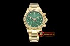 Replica Rolex Daytona 18K YG Wrp YG/YG Grn Stk BP A7750 Mod4130