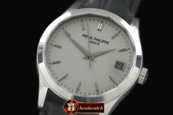 PP0175B - 5107 Calatrava SS/LE White Jap Miyota 9015