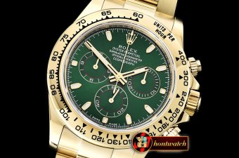 Rolex Daytona 116518 YG/YG Green/Stk ARF V2 A4130 Mod