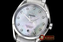 OMG0462E - Aqua Terra 38mm SS/SS Wht MOP JHF A2836 Mod8501