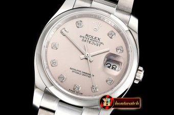 Rolex DateJust 36mm Oyst Dm 904L SS/SS L.Gry/Diam GMF SA3135