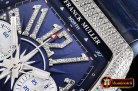 Franck Muller Vanguard Chronograph 44mm Diams SS/LE/RU Blue Asia 7750