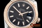Rolex Datejust II 41mm Jub Flt RG/SS Black Stick BP Swiss 2836