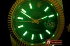 R2DJ0187I - SS/YG Oyster Fluted Green Sticks Asian Eta 2836-2