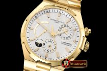 VACH. CONSTANTINE Overseas Dual Time Power Reserve YG/YG Wht TWA A1222
