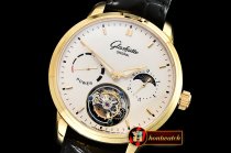 Glashutte Senator Tourbillon PR YG/LE White Stk Asia Tourbillon