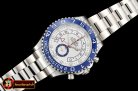 Rolex YachtMaster 116680 Blue SS/SS White BP Asia 7750 Mod
