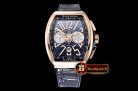 Franck Muller Vanguard Chronograph 44mm RG/LE/RU Blue Asia 7750