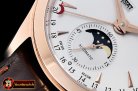 Jaeger Le Coultre Master Calendar Moonphase RG/LE White OMF MY9015 Mod