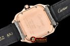 Cartier Santos De Cartier 2018 Mens RG/LE Wht Swiss Qtz