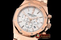 Audemars Piguet Royal Oak Chronograph 26331ST RG/RG F.Wht OMF A7750