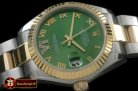 RMDJ203C - SS/YG Oyster Green Roman Asia 2836