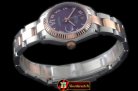 RMDJ204D - SS/RG Oyster Purple Roman Asia 2836