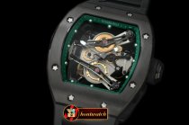 RM066C - Bubba Watson Tourbillon PVD/RU Green Swiss Qtz