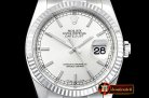 Rolex Datejust Man DJ 36mm Oyst Flt 904L SS/SS Silv Wht/Stk ARF A3135 Mod
