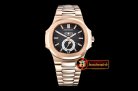 Patek Philippe Nautilus GMT MoonPhase RG/RG Grey Asia 23J Calend