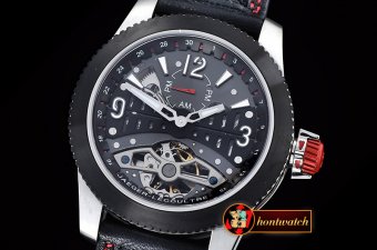 JAEGER LE COULTRE AMVOX3 Tourbillon GMT SS/LE Black/Red Asia 23J
