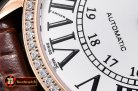 Replica Cartier Ronde Louis Cartier No Date RG/LE Diams White As