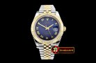 Rolex Datejust II DJ2 41mm Jub Flt YG/SS Blue Roman BP A3235 Mod