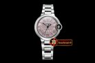Cartier Balon De Bleu Ladies 33mm SS/SS Pink TWF Seiko NH05A