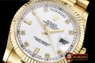 Rolex Daydate 36mm Flt YG/YG White Diam BP Swiss 2836