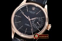 Rolex Cellini Date 39mm RG/LE Black VFF Asia 3165 Mod