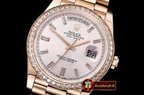 Rolex DayDate 40mm Diam RG/RG Rose Gold Baug. Diam BP A2836