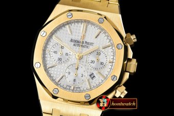 AP0358A - Royal Oak Chronograph Ref 26320 YG/YG White A-7750