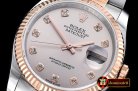 Rolex Datejust DJ 36mm Oyst Flt RG/SS Light Grey Diam BP A3135 M