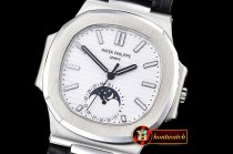 Replica Patek Philippe Nautilus MoonPhase SS/LE White MY9015