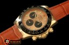 Replica Rolex Daytona 116528 YG/LE Blk Stick A-7750 Sec@6