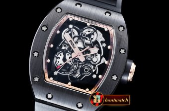 Replica Richard Mille RM055 Black Bubba Watson Black Cer Rose CE