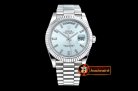 Rolex DayDate 228206 Flt SS/SS Ice Blue Diam BP Swiss 2836