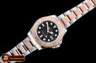 Rolex YachtMaster Mens 116621 RG/SS Black JF Asia 3135 Mod