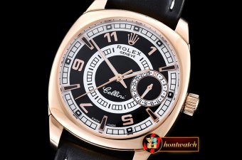 ROLCEL070F - Cellini Date RG/LE White/Black Num/Stick Asia 2824