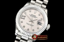 Rolex DateJust Ladies 28mm Pres Flt SS/SS Grey/St D BP A2671
