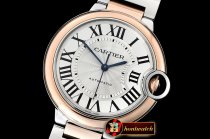 Cartier Balon Bleu Midsize 36mm RG/SS Wht V6F Jap NH55 Mod