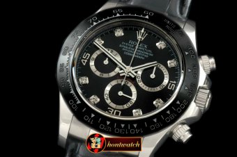 Replica Rolex Daytona 116519 SS/CER/LE Black Diam A-7750 Sec@6