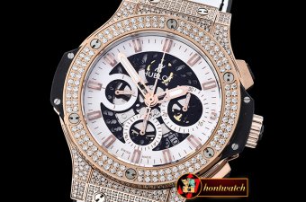 Hublot Aero Big Bang Diams RG/RU Skele Wht/Bk A7750 Mod
