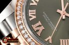 Rolex DateJust 36mm Jub Diam RG/SS Grn/Rmn/Dm BP A2813