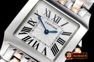 Cartier Santos Demoiselle Mens RG/SS White Swiss Quartz