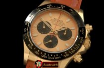 Replica Rolex Daytona 116528 YG/LE Blk Stick A-7750 Sec@6