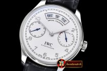 IWC Portugieser Annual Cal IW503502 SS/LE Wht/SS A52850