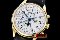 Longines Master Complications Auto YG/LE Wht GSF Asia 7750