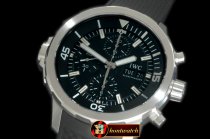 IWC0272B - 2014 Aquatimer Cousteau Diver SS/RU Black A-7750