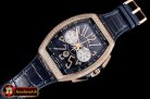 Franck Muller Vanguard Chronograph 44mm Diams RG/LE/RU Blue Asia 7750