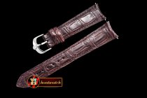Rolex Real Croc Brown Leather Strap for Cellini Time