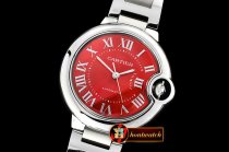 Cartier Balon Bleu Midsize 33mm SS/SS Red MY9015 Mod