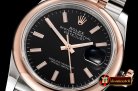 Rolex DateJust 36mm Jub Dome RG/SS Black/Stk BP A2813