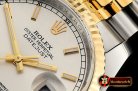 Rolex Datejust 36mm Flt YG/SS S.Wht/Stk Jub ARF Asia SH3135